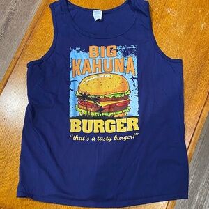 Port and Company Blue Tank Top with Vibrant Food Graphics